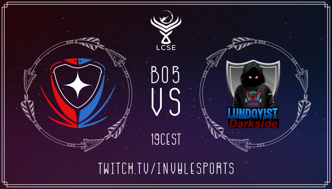 ⭐ MATCHDAG ⭐

We play @lundqvist_dark in the <a href="/Leagues_GG/">Leagues.gg</a> #LCSE Summer Split Final BO5 at 19:00 CEST / 18:00 BST! 🙌

With 1st vs 2nd from the regular split you already know that this final will live up to its billing! 🔥

📺- twitch.tv/invulesports

#RaiseYourShields #INVULWIN