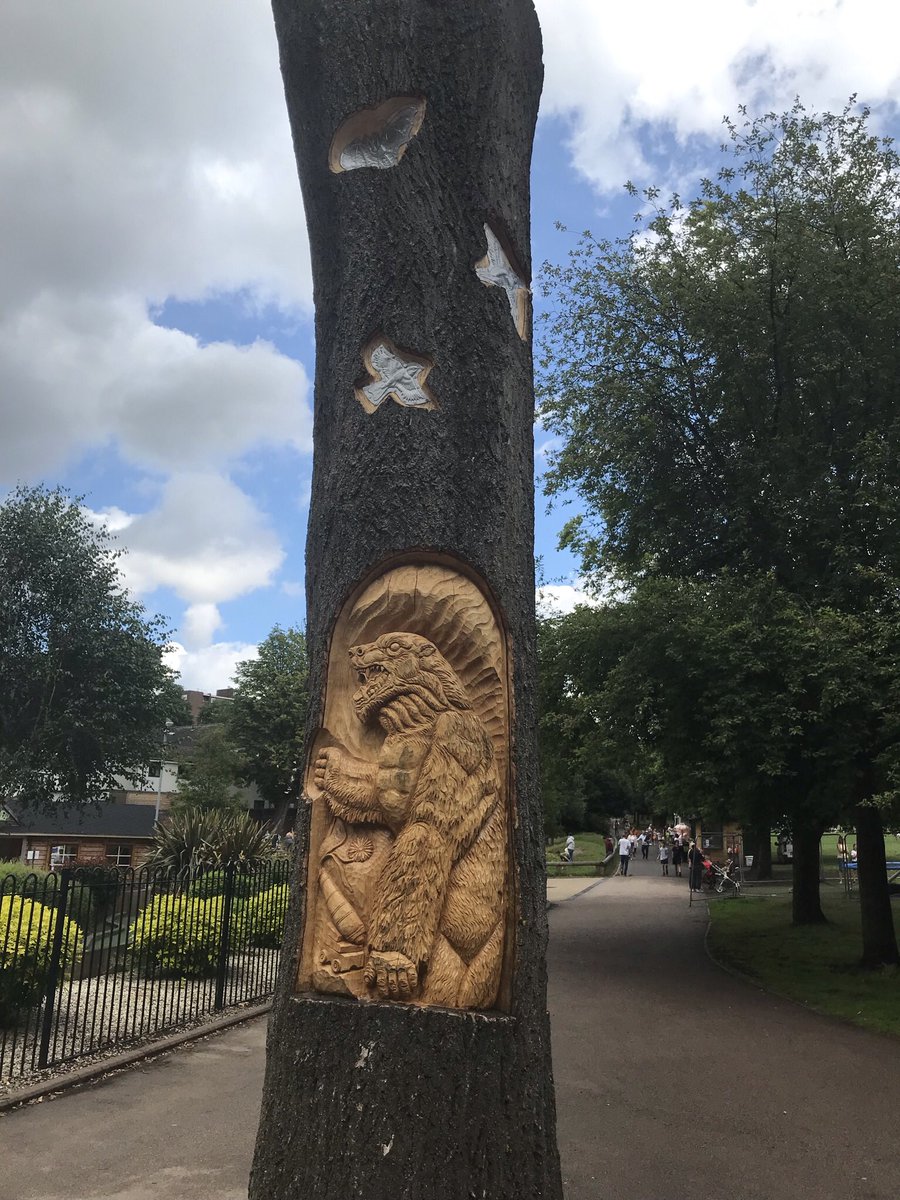 Recently completed tree carvings in Clifton Park; the result of collaboration between the sculptor, young people and Clifton Park Museum. Ward councillors in Boston Castle and Rotherham East were happy to support them. We think they look great @RotherhamWards <a href="/LabourRotherham/">Rotherham Labour</a>