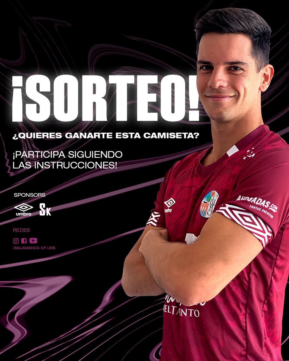 SalamancaCFUDS's tweet photo. 🔥¡SORTEO!

¿Quieres ganarte esta camiseta que lleva @javiermurua23 ? Aquí las instrucciones 👇🏼

1. Síguenos
2. Dale like a la publicación
3. Menciona a 3 amigos en comentarios
4. Si compartes, más chances!

El sorteo se realizará el martes 17/8. ¡¡¡SUERTE!!! 🍀

#HalaUnion 🏳️🏴 https://t.co/tKf8qFQ7ei