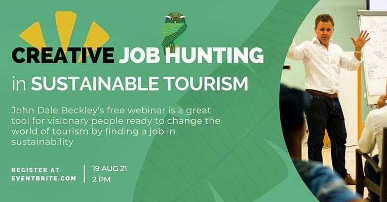 ✅♻️
Join us for the next in our series of free online #webinars .On 19th August 2021 <a href="/JohnBeckley/">John Dale Beckley</a> will speak on the topic of ᴄʀᴇᴀᴛɪᴠᴇ ᴊᴏʙ ʜᴜɴᴛɪɴɢ in the sᴜsᴛᴀɪɴᴀʙʟᴇ ᴛᴏᴜʀɪsᴍ sᴇᴄᴛᴏʀ
---
Check more info and register yourself
⤵️
eventbrite.com/e/creative-job…