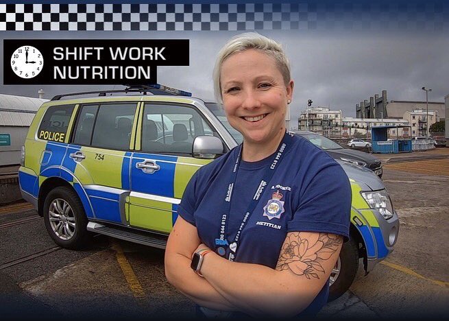 AliBooker_RD's tweet photo. This week I’ve had the pleasure of supporting colleagues as part of an Occupational Fitness Programme 💙

As a Dietitian attached to the MoD Police, and a former Police Officer, I thought I would share my top tips for eating and drinking as a night shift worker 🌚

A thread ⬇️ https://t.co/QO9lMVowgy