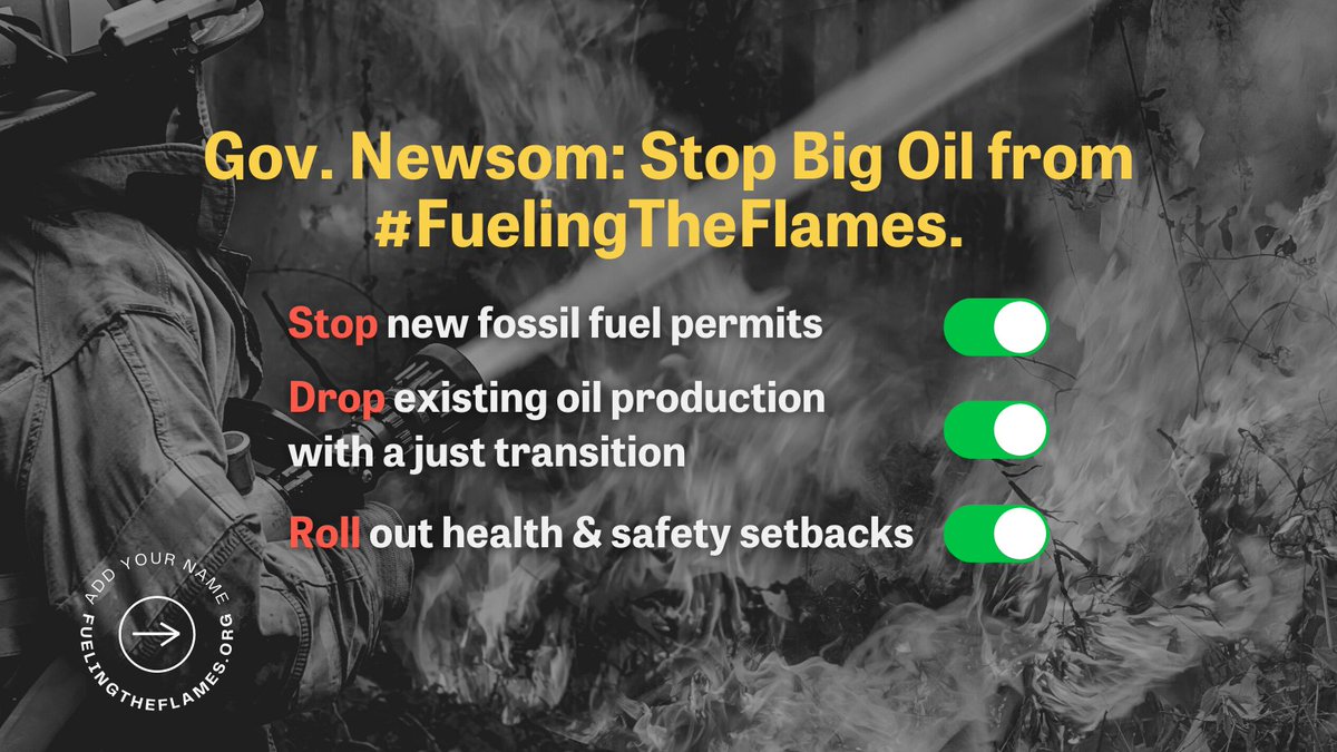 foodandwater's tweet image. .@CAGovernor, what’s the answer to the code red for California? Activists &amp;amp; frontline communities impacted by wildfires are urging you to stop issuing new oil permits and roll out #SetbacksNow to protect Californians. It’s time to stop Big Oil from #FuelingTheFlames.