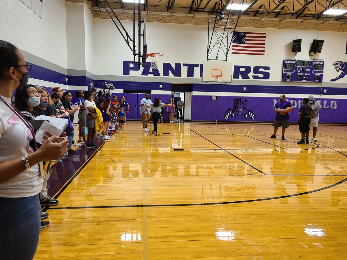 7th_MathTeacher's tweet photo. #BacktoSchool2021 @MDJH_Panthers  #6thGrade Cub Camp Pep Rally #BeTheChange #PositiveVibes https://t.co/KmCTijCyaD
