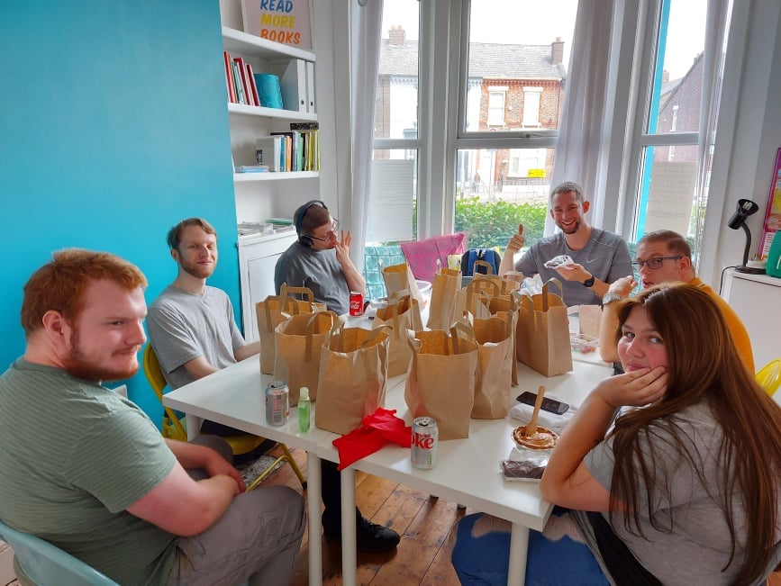 homebakedclt's tweet photo. The inspiring young people &amp; staff from @YourWayTMLCR returned today to do some fantastic extra creative gardening work on our pocket park &amp; made our little space so pretty for the community. Big thanks to the mighty @HomebakedBakery who kept us going with fab pies &amp; cakes! 🥧🧁 https://t.co/BNQ4OV6nz0