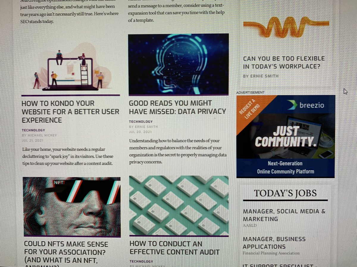 BenMuscolino's tweet image. Absolutely loving the new look of the the @brzio ad on @AssociationsNow online in the #Technology section. Request a Live Demo #JustCommunity #BetterFeatures #JustDoIt #ThankMeLater