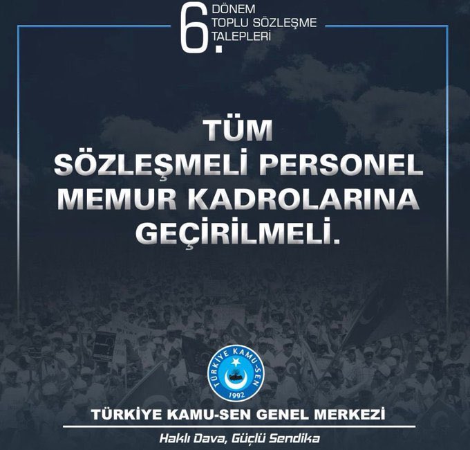 #MemurHakkınıİstiyor
Sözleşmelilere kadro 
<a href="/RTErdogan/">Recep Tayyip Erdoğan</a> <a href="/tcbestepe/">T.C. Cumhurbaşkanlığı</a> <a href="/lutfielvan/">Lütfi Elvan</a> <a href="/vedatbilgn/">Vedat Bilgin</a>