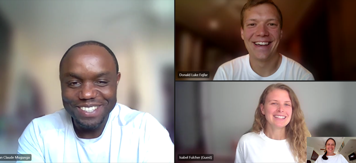 We all showed up on our call 'in uniform'. Love these smiles! @jcmugunga @Don_Fejfar85 @isabelfulcher