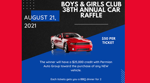 Get your tickets now for the Boys &amp; Girls Club of Hobbs 38th annual car raffle.                        buff.ly/3iIpBNm