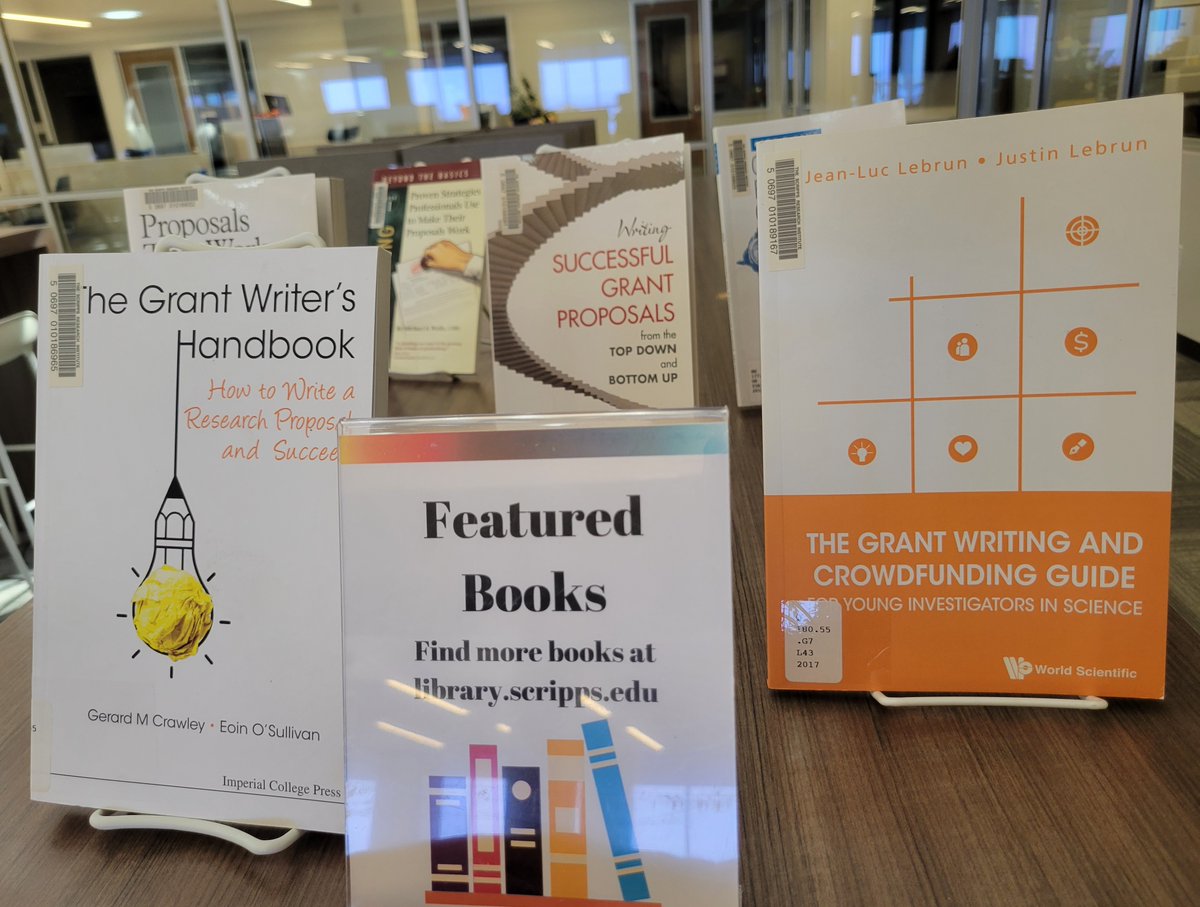 Featured Books on #grantwriting Come check them out in the California campus library.