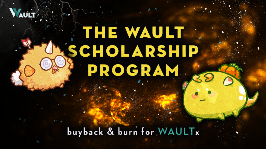 Wault_Finance's tweet photo. We're launching a new program at Wault that will create jobs and more buyback&amp;burn for WAULTx—the Wault Scholarship Program!

More info: https://t.co/DfQxQnHxIz

#AXS #BSC #Polygon #WAULTx #DeFi  #AxieScholarship #AxieInfinityScholar #Axie #AxieScholar #Crypto #GamingNFT https://t.co/byRNZeg8IW