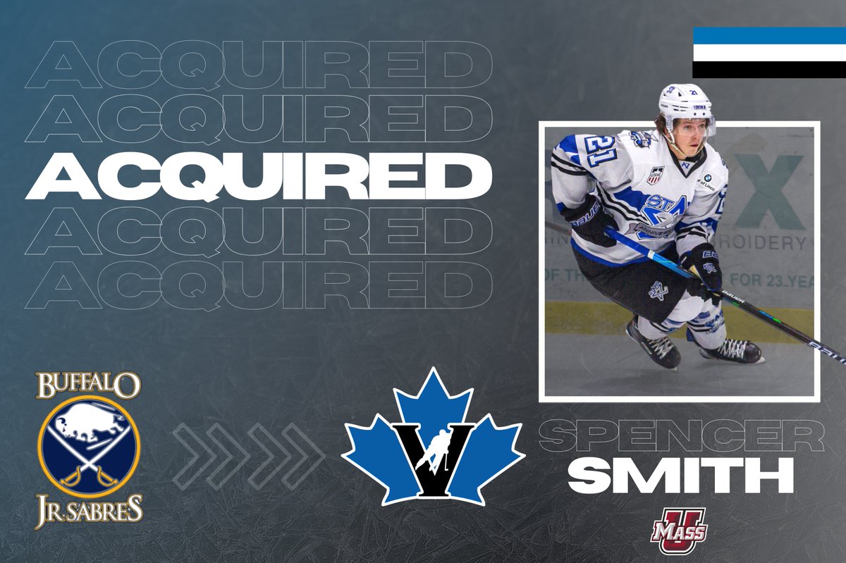 PentictonVees's tweet image. TRADE: The Vees have acquired F Spencer Smith ('02) from the @BuffaloJrSabres in exchange for future considerations!

Welcome to Penticton, Spencer!

DETAILS 📝 | bit.ly/3yLwRxU

#BCHL