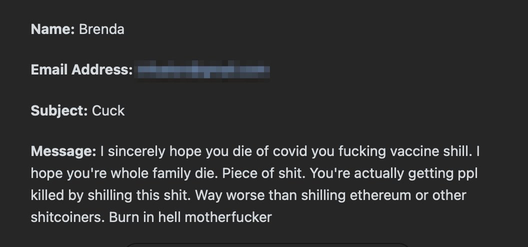 PeterMcCormack's tweet photo. Today's fan mail comes from Brenda.

It is nice that Brenda recognises that people can die from Covid, unfortunately for Brenda, I am vaccinated so the chance of me dying from Covid are considerably lower. https://t.co/a7qRrzC0wL