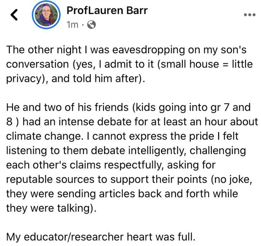 Lauren_M_Barr's tweet photo. Never underestimate the modelling you are doing every day for your children. You teach them more than you can imagine just through how you interact with the world. #critcalthinking #integrity #parenting #modellingbehaviour #openminded https://t.co/VufabHNDnZ