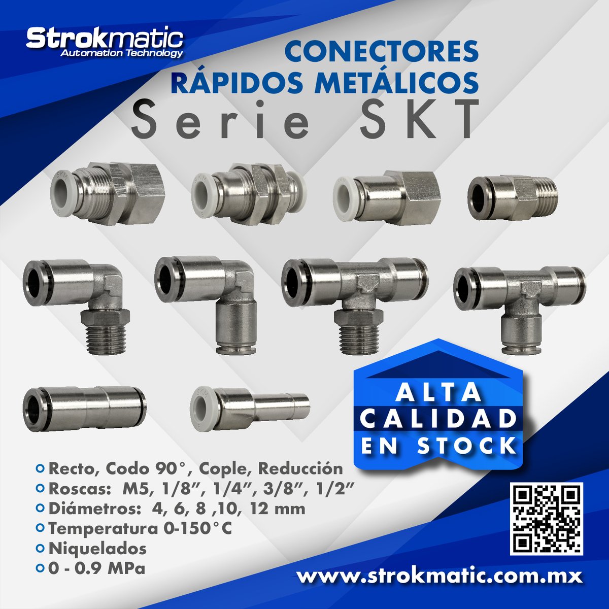 Strokmatic_MX's tweet photo. #ConectoresNeumáticos metálicos, en #Strokmatic tenemos una amplia gama de modelos y medidas... 

https://t.co/yc7OFZIFYq https://t.co/xLOHxBVYls