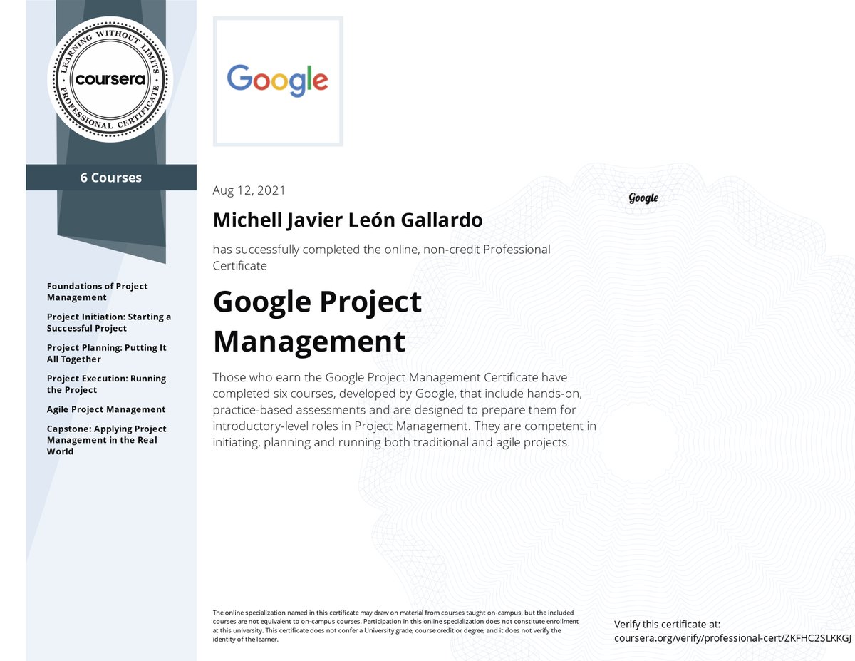 MichellLeon's tweet image. Definitivamente uno de los programas más intensos en los que he participado, pero que valió cada proceso mental 🙌 6 meses que logré convertir en 2 (gracias a mi obsesividad) para el diplomado en Project Management de Google 🧠 Ahora se sigue 💪 #Google #GoogleProjectManagement