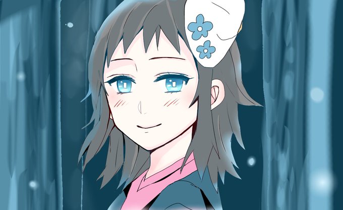 紫菜ましろさんがTwitterに投稿した真菰(鬼滅の刃)のイラスト。