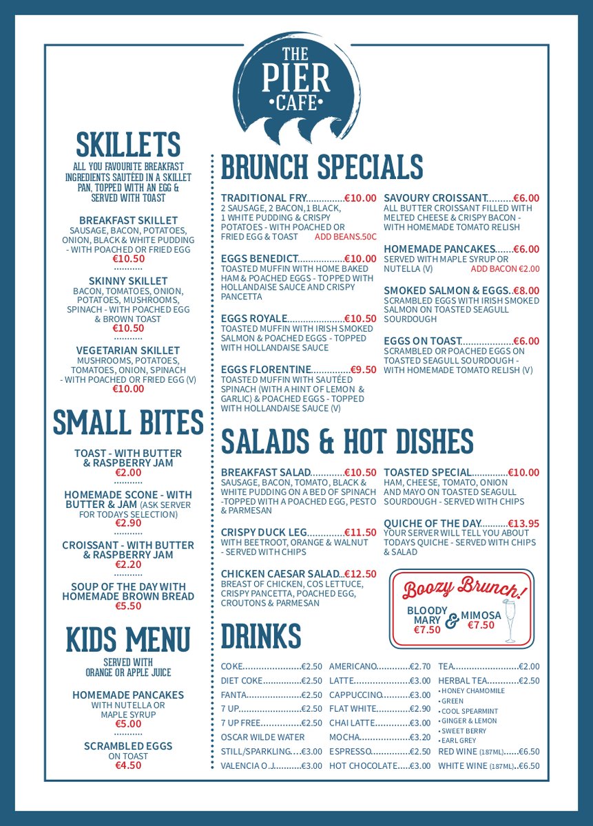 Fancy some Brunch this weekend? At the Pier Cafe we now open from 10am - 3pm each Saturday &amp; Sunday for brunch. No bookings necessary for less than 5 people, just walk right in. 
#brunch #breakfast #foodie #food #waterford #lunch #instafood #coffee #foodphotography #tramore