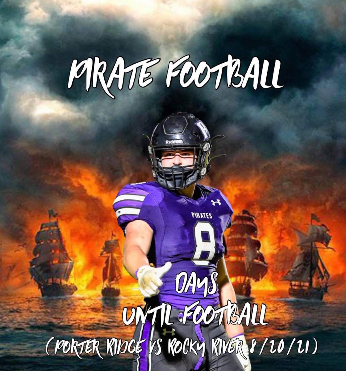 8 days away! <a href="/PorterRidgeHSNC/">Porter Ridge High School</a> <a href="/prhs_athletics/">Porter Ridge Athletics</a> <a href="/davidoden/">David Oden</a>