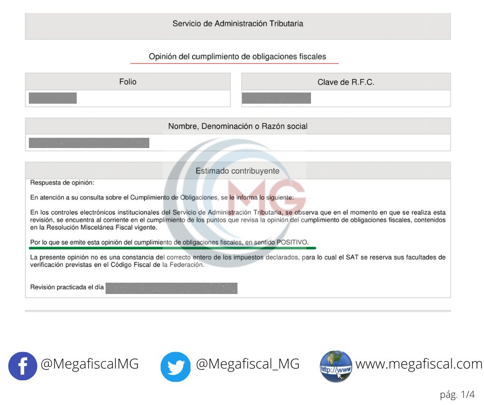 Megafiscal_MG's tweet photo. Sabes que es una Opinión del cumplimiento de obligaciones fiscales. https://t.co/6M3lFca5hT