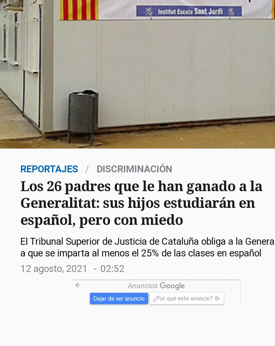 annacristi66's tweet photo. Ojo al dato, señores:
Estudiar en español en España ¡con miedo! https://t.co/zT5NABLE2X