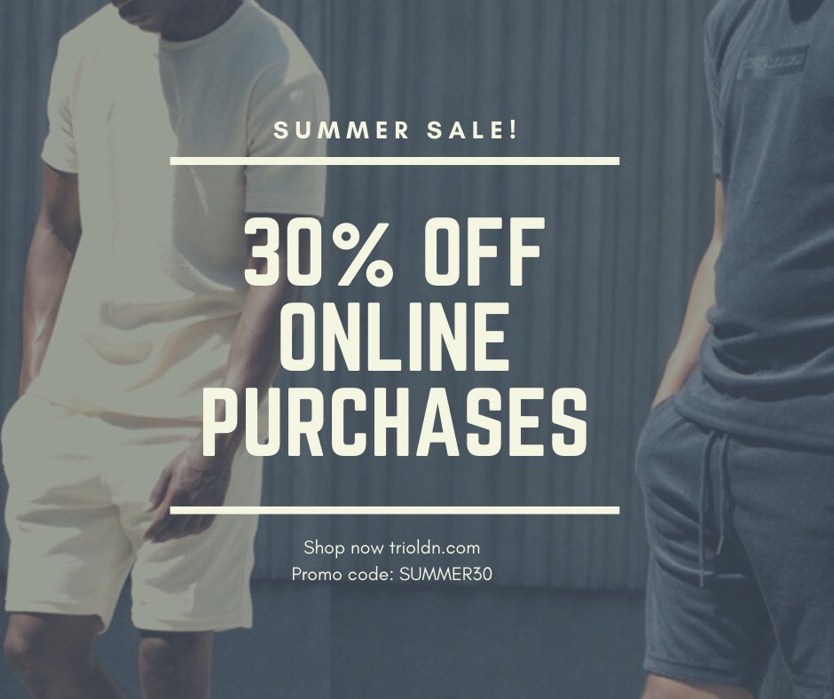 TrioLondon's tweet photo. Getting heatwave ready 👀. 30% off site wide using code SUMMER30 🌞. #mensfashion #summersale #triolondon #trioldn https://t.co/7x7lEbauJX
