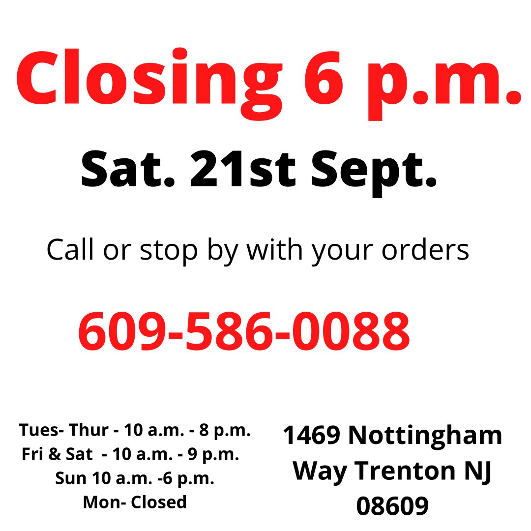 NJRotiShop's tweet photo. #closing #early https://t.co/iQcu9QRk0Q