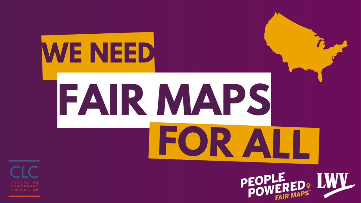 Join us TODAY at 2 pm ET with <a href="/CampaignLegal/">Campaign Legal Center</a> for a twitterstorm to learn how you can get involved in district map drawing! #FairMapsForAll bit.ly/3CK45jy
