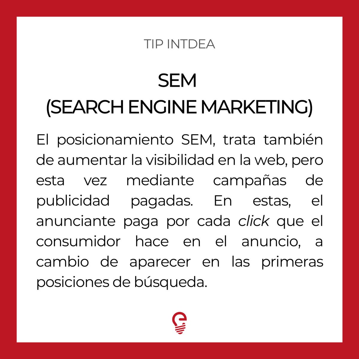 Intdea's tweet image. ¿Qué es lo que hace que al buscar algo en Google mi página web aparezca antes o después que otras? 🔎 

El posicionamiento es esencial cualquier marca. 💡

Dentro de este ámbito, podemos hablar de dos conceptos: el SEO y el SEM. ☝🏻

intdea.com

#intdea #leonesp