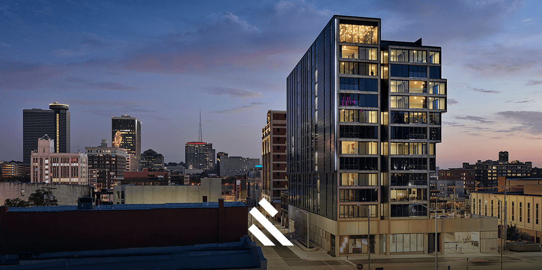 BurnsMcDonnell's tweet image. Kansas City-based firms joined forces to create a distinctive high-rise in the Crossroads Arts District that pays tribute to the artistic metro core. hubs.li/H0T95-X0 #Commercial #Construction #DesignedToBuild