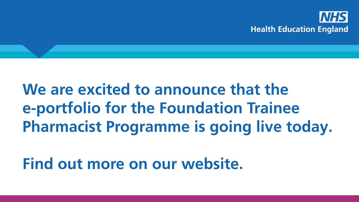 NHSE_WTE's tweet image. We have appointed @rpharms, in collaboration with Axia Digital, to deliver the new e-portfolio system for trainee pharmacists undertaking the foundation training year in England.  

Roll-out starts today!

For more details visit: orlo.uk/E2FwB