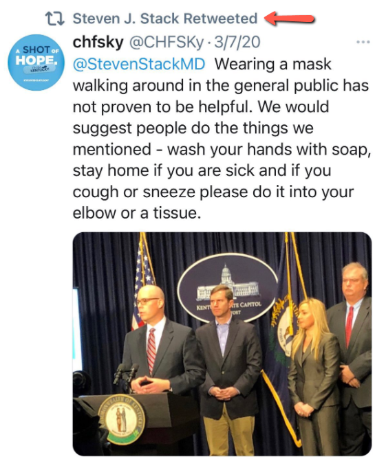 ky_statesman's tweet photo. Hey @StevenStackMD & @GovAndyBeshear. Remember this? 🤔 #MasksDontWork #ComplianceAndControl #TeamKentucky https://t.co/nxo67j4GYk
