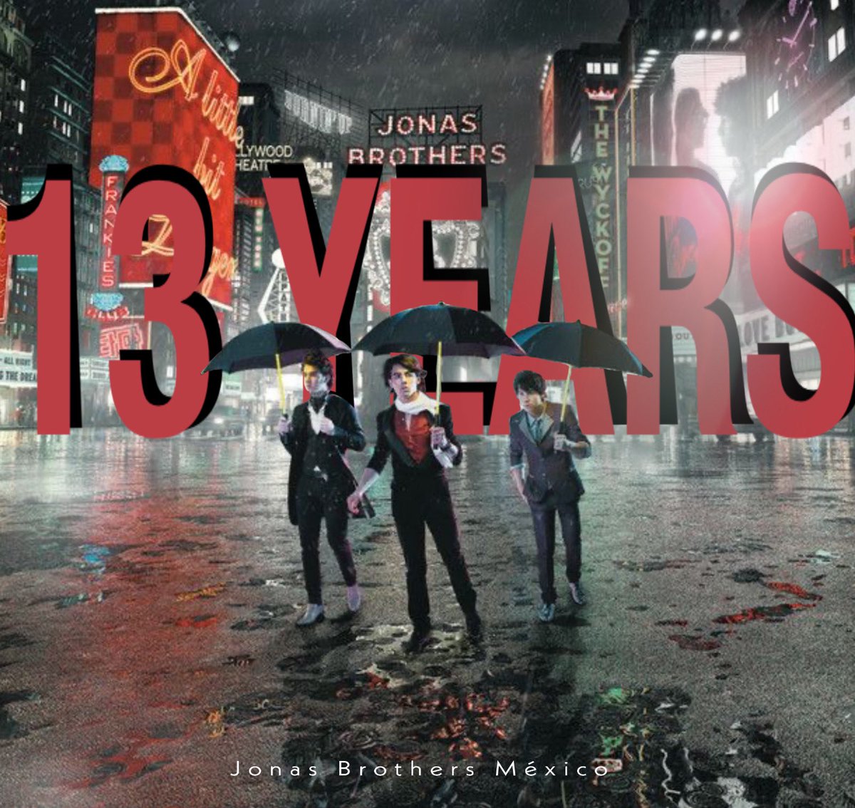 JONASBROSMXCO's tweet photo. Today we celebrate 13 years of the album #ALittleBitLonger
Happy Anniversary  @jonasbrothers 🥳🎊 https://t.co/dZ6MiN1Osj