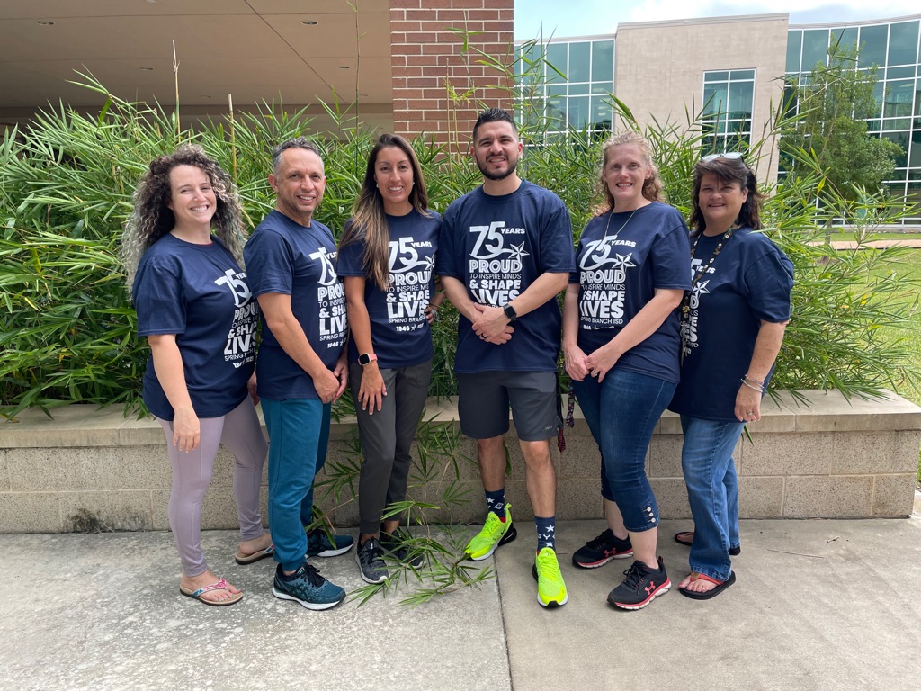 HealthPse's tweet photo. The SPECIALS TEAM is ready for a #strongstart We are excited to welcome our #explorers to Pineshadows Elementary! See you soon!!!!! #pse#sbisdproud https://t.co/1qRiPbrqeM