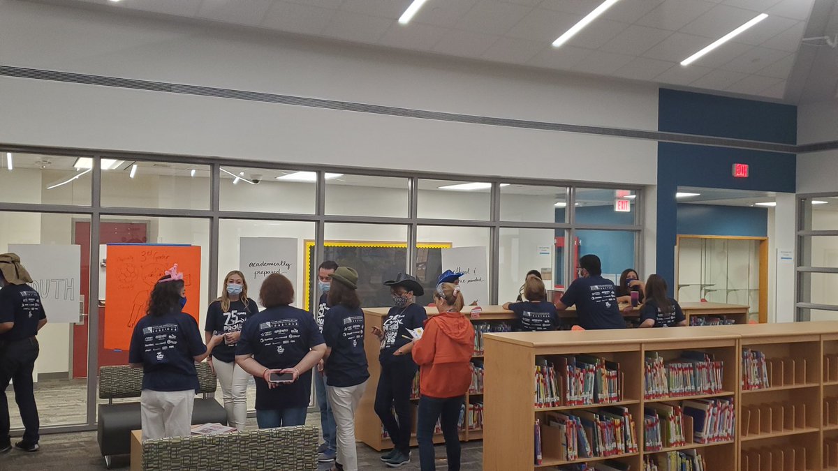 Buffalo_Creek1's tweet photo. Bison staff discussing how we are going to build on the @SBISD #CoreCharacteristics. #SBISDProud https://t.co/npcr8sjsq4