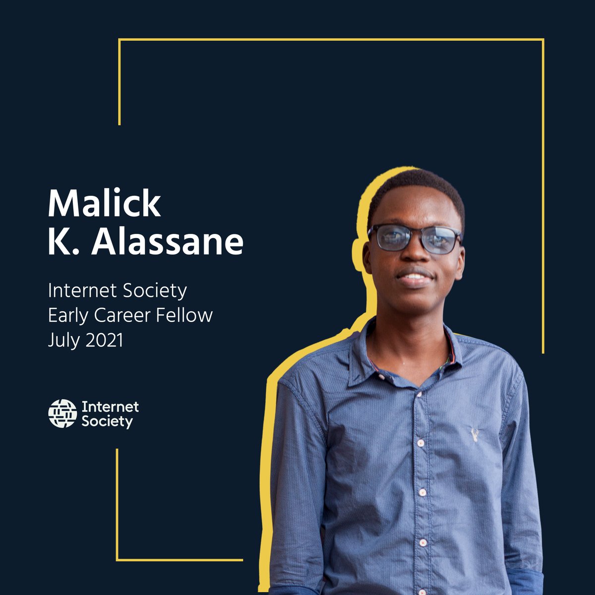 internetsociety's tweet photo. Meet Malick Alassane, our 2021 Early Career Fellow, who is actively contributing to open research projects that aim to improve #Internet Security and Resilience in Africa.
Learn more: https://t.co/kXTig6GNPq #ISOCFellow #leadership #tech #YouthDay https://t.co/iRHUbWlWRS