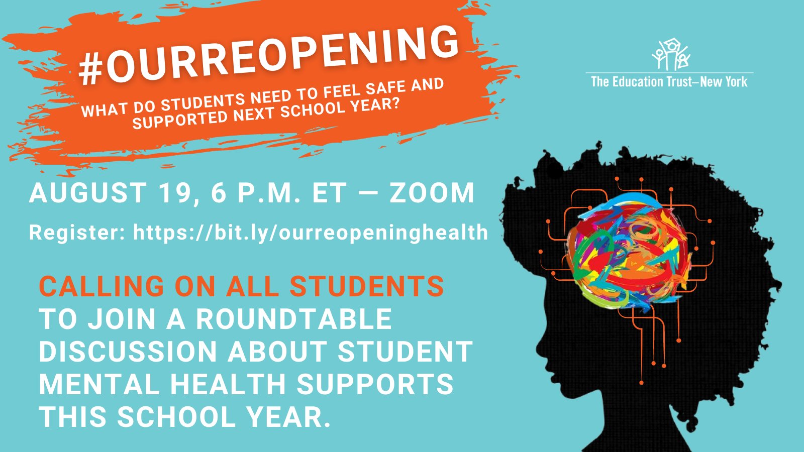Education Trust Ny Join Us On August 19 At 6 Pm Et For Ourreopening A Student Led Statewide Discussion About How Schools Can Create A Safe Supportive Environment For All This