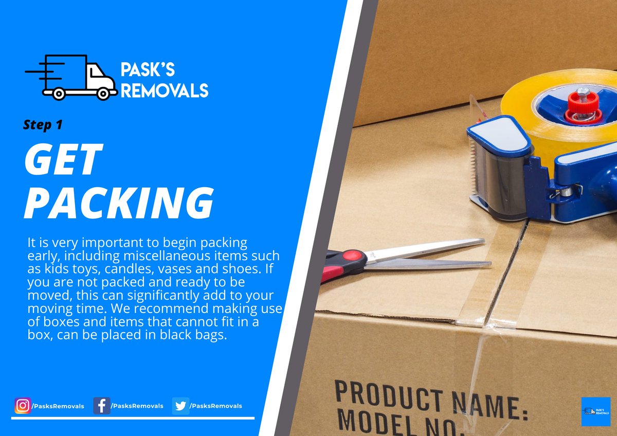 PasksRemovals's tweet photo. What to do before you move 💡
Check out our 5 step guide for some valuable tips on what you should be doing in order to prepare for moving day.
👉https://t.co/OaL234soCJ
#MakingMovingEasy
#pasksremovals https://t.co/Gmxe0U56Ik