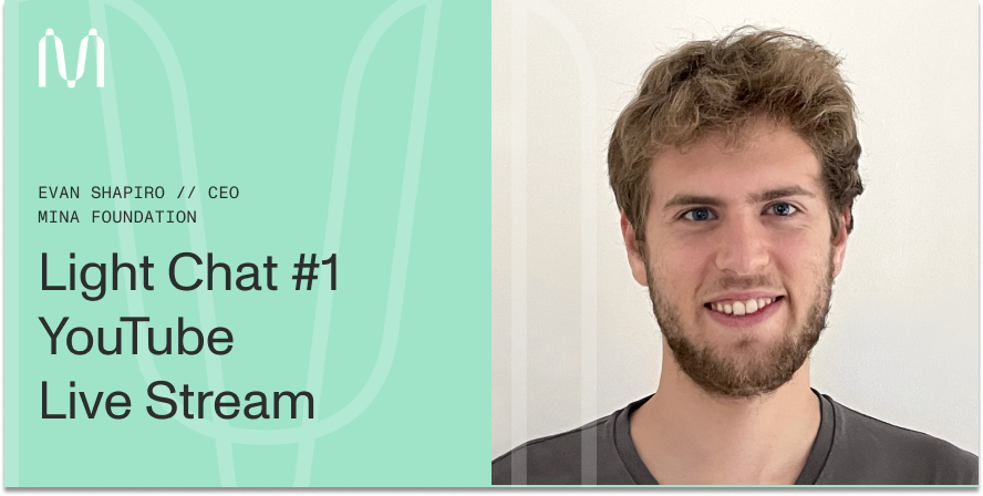 MinaProtocol's tweet photo. CEO of Mina Foundation, @evanashapiro, will share more about the creation of Mina Foundation and the protocol this Friday on his new Youtube channel. 

Drop your questions for him in the form and subscribe to his channel to be notified when the stream begins! 👇 https://t.co/A9x4sutoIw