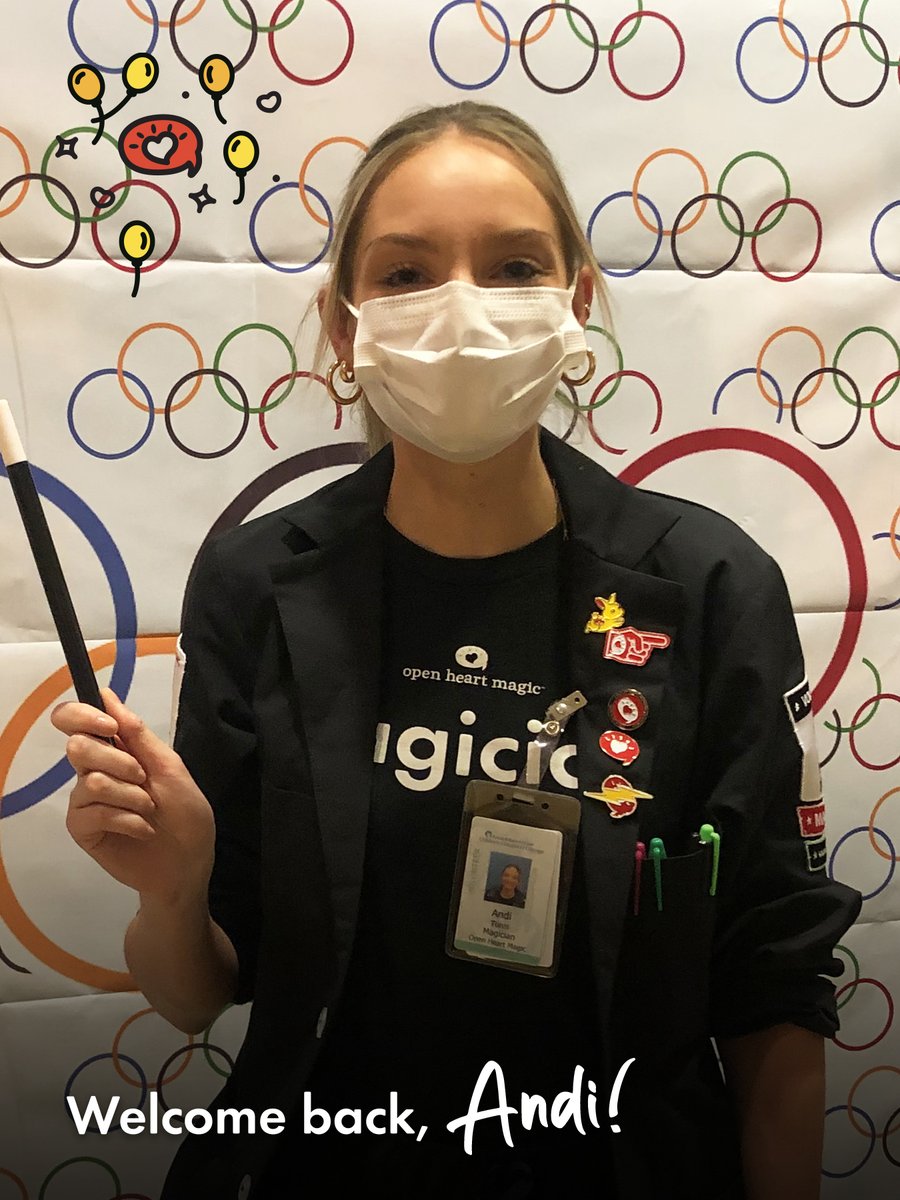 OpenHeartMagic's tweet image. WELCOME BACK, ANDI! The Olympics may be over, but Andi is just getting started – and those kids at Lurie sure are lucky to have her. #welcomebackbedsidemagic