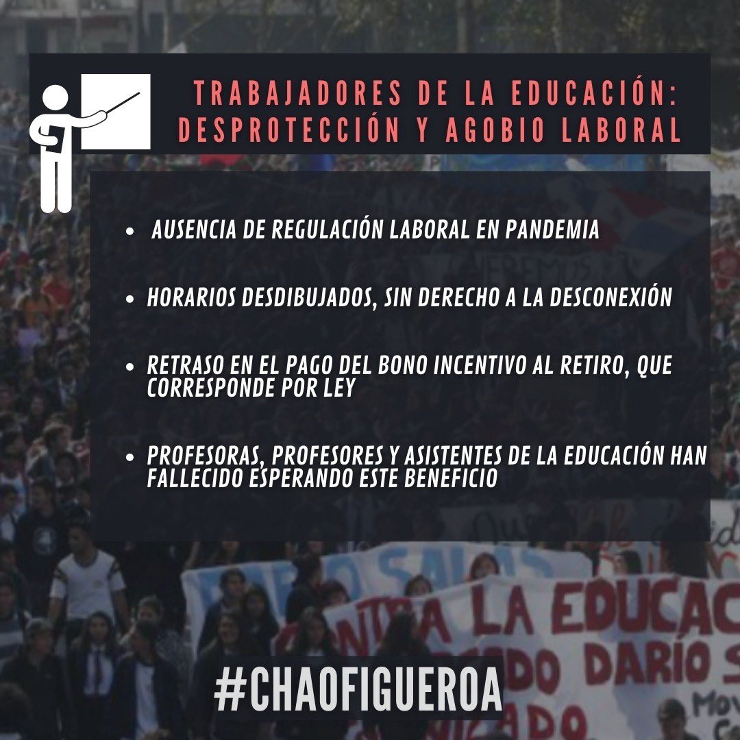 Esta mañana se votará la #AcusaciónConstitucional impulsada por parlamentari✸s de <a href="/elfrente_amplio/">Frente Amplio Chile</a> al ministro Figueroa. Es elemental que se reconozcan las vulneraciones que cometió contra los derechos de estudiantes y trabajador✸s de la educación en la pandemia. #ChaoFigueroa