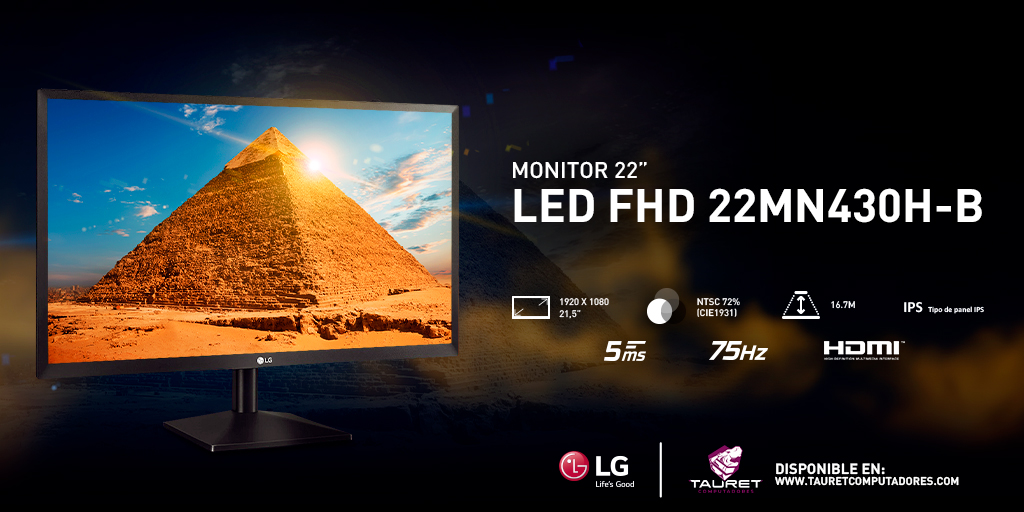 Tauretunilago's tweet image. Alta definición con colores precisos La resolución Full HD en 1080p del Monitor LG 22" LED FHD IPS 22MN430H-B con IPS ofrece imágenes brillantes que se ven con mayor detalle desde cualquier ángulo de visión.

LG Global #MonitorLED #22MN430HB #Tecnologia #Gamer #Tauret
