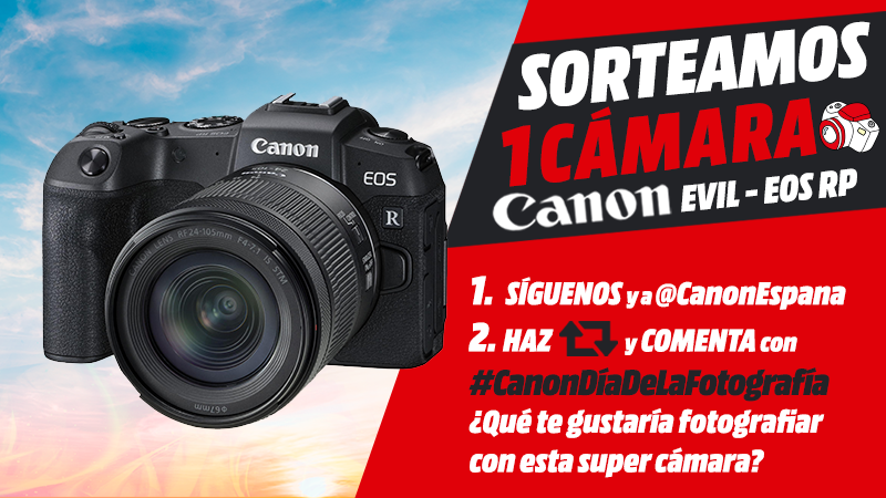 📸📸 SORTEAZO 📸📸
¡Celebramos el Día de la Fotografía sorteando una Canon EVIL EOS RP espectacular!
Participa 😎
👉 Síguenos y sigue a <a href="/CanonEspana/">Canon España</a> 
👉 Dale RT 
👉 Comenta con #CanonDíaDeLaFotografía ¿qué te gustaría fotografíar con esta súper cámara?

⏰Hasta el 22/08 🍀Suerte