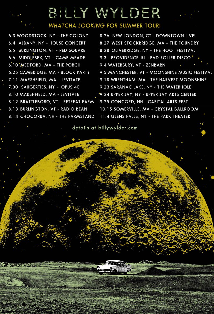 Cryptodegen123's tweet photo. “Whatcha Looking For” SUMMER TOUR part II kicks off today! 🌕✌🏽

Deets: https:/billywylder.com

@robflax @RadioBean @thefarmstandnh @HomeoftheHoot @ZenbarnVT @The_Moonshine @whitebarnfarm @globalartslive @CapitolCenter #summertour #band #ontheroad https://t.co/2ooilao4ng