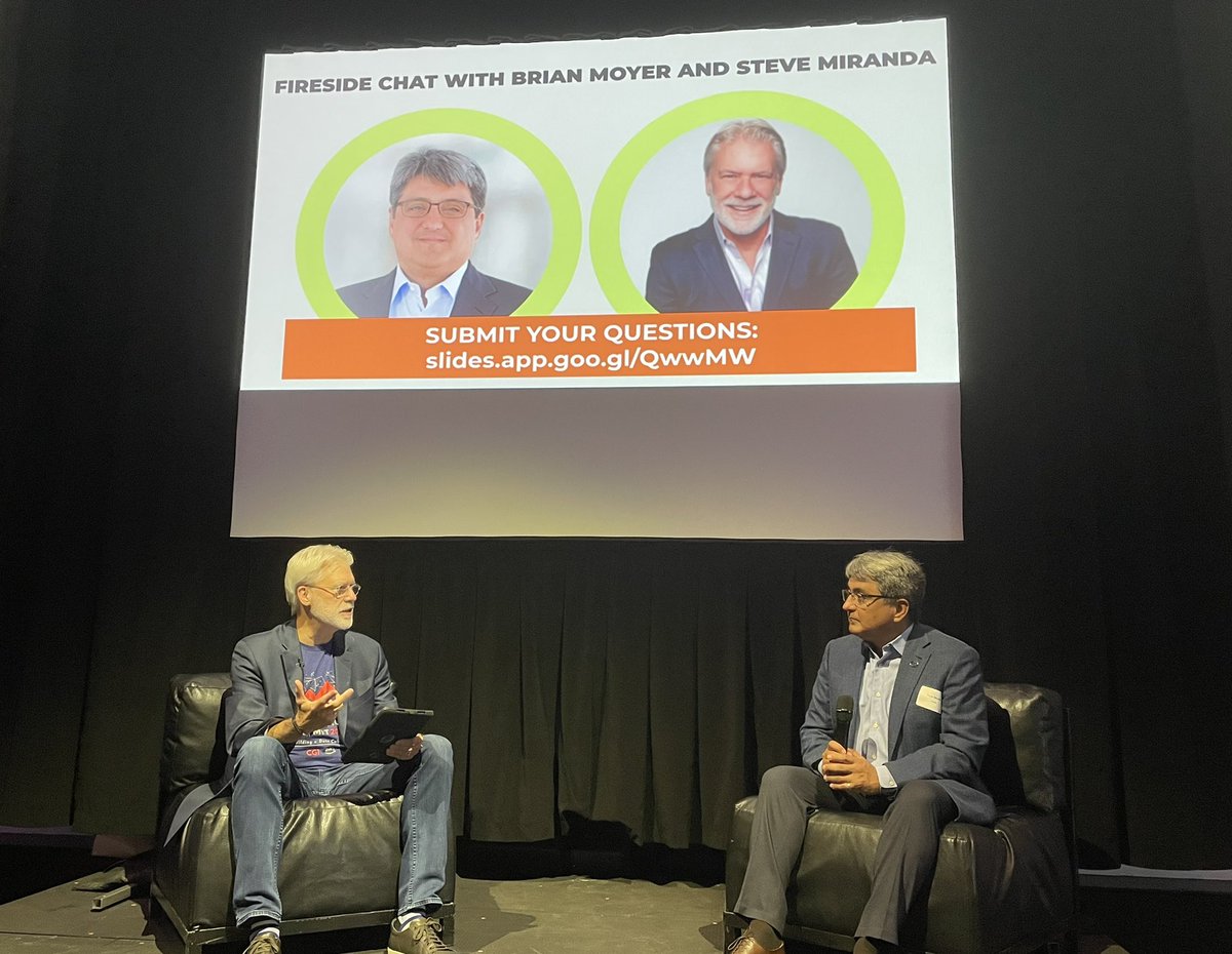 MarkACleveland's tweet photo. “The question on everyone’s mind is, why Nashville?” @bdmoyer asks @Oracle @stevenrmiranda at the #NTCAnnualMeeting.  “It’s about winning the battle for talent, and in so many key criteria, the region wins by employee choice.” #LeadMT #Equity #diversity #QualityOfLife #mentorship https://t.co/RIQOjcCWy8
