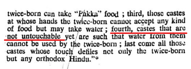 They start describing the status of the four castes referring to G S Ghurye and they accept that Shudras were not untouchables, although certain restrictions existed. But concepts of Śauca & Āśauca which are an integral part of Hindu rituals are beyond the grasp of these idiots. 