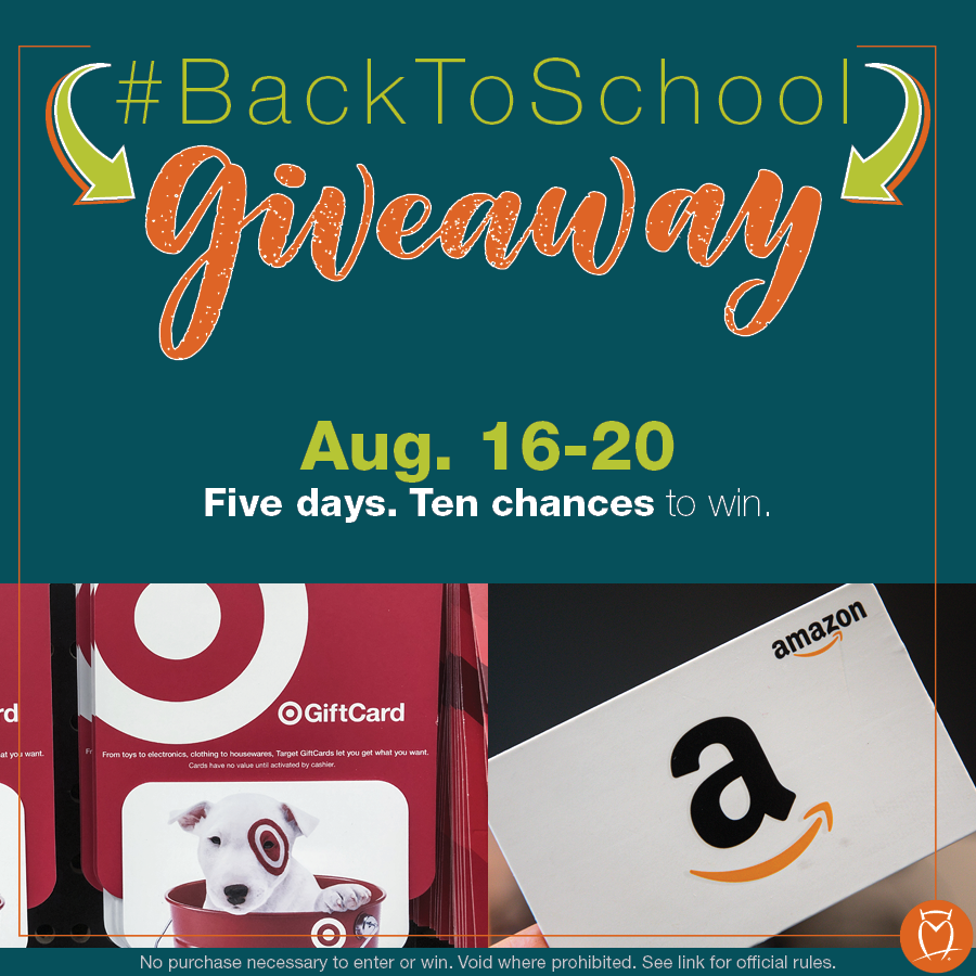 HoraceMann's tweet photo. It can feel like you’re never ready for #BackToSchool. That’s why we’re giving you a chance to win one of 10 $200 gift cards to your choice of either Amazon or Target. https://t.co/hfZX5tBw8x
We’re drawing winners daily Aug. 16 through Aug. 20, but you can enter now! #Endthelist https://t.co/76pxKNCqb3