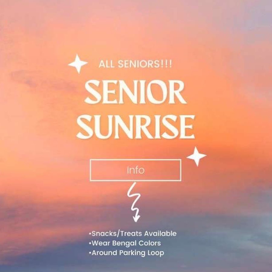 FVStudCo's tweet photo. HEY SENIORS!! Senior Sunrise is coming up!! SIGN UP with the form in our bio!!! Spread the word and Roll Bengals 🧡🤍🖤 https://t.co/QlamXtFs6M