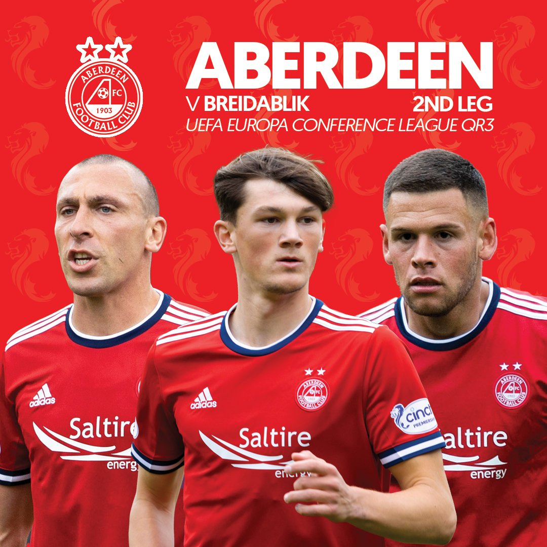 spfl's tweet photo. 👏 Good luck to @AberdeenFC who play Breidablik in the 2nd leg of their #UECL QR3 tie tonight (7:45pm kick-off).

RT if you're backing the Dons! https://t.co/57rlfW8TjW