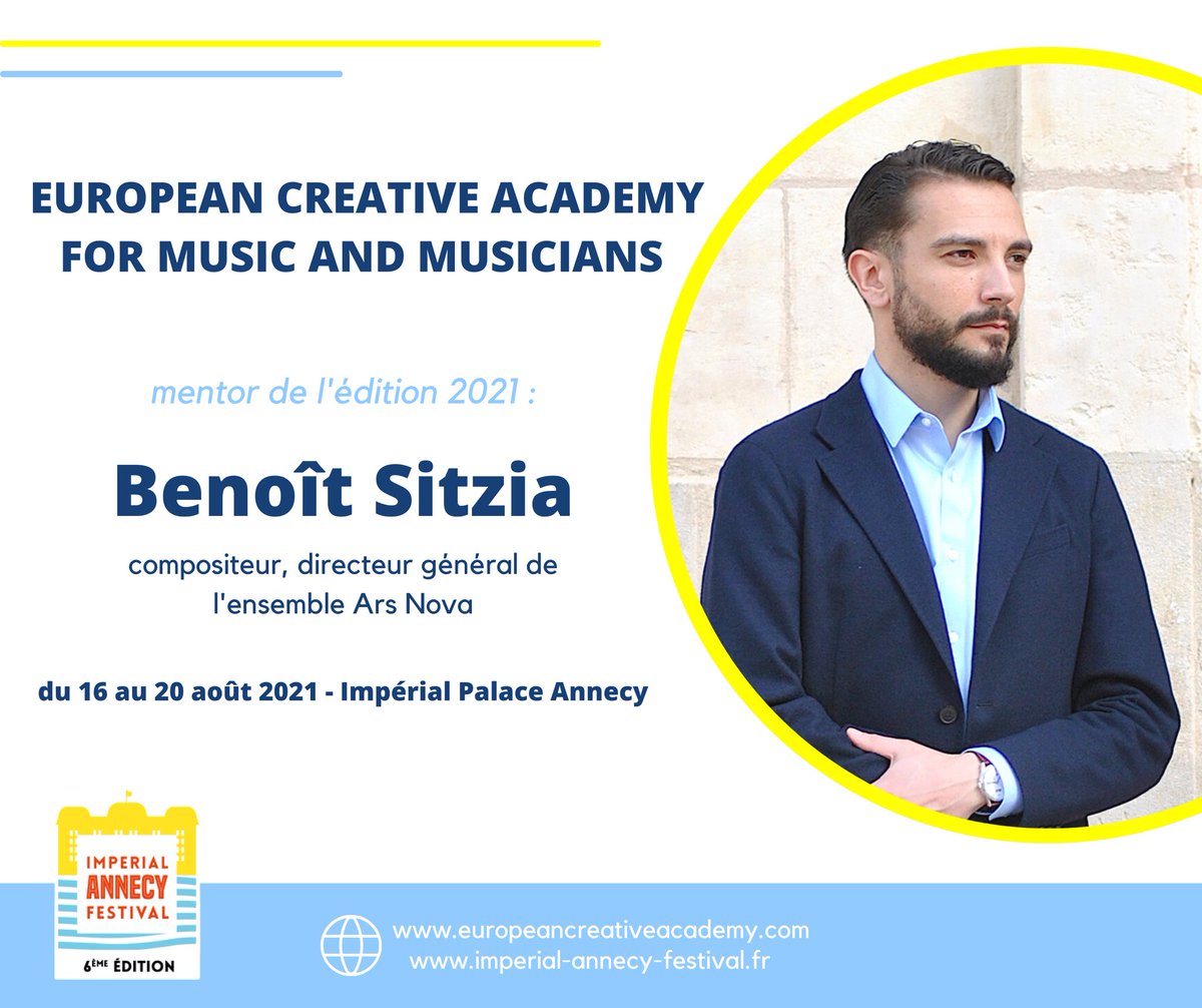 sitzia_benoit's tweet photo. ✅[conférences]
Mes interventions durant l'@EuropeanCreati1 

➡️18.08 : "Compétences et valeurs ajoutées des métiers de la musique dans les sociétés actuelles" 
➡️19.08 : "Un panorama des industries culturelles créatives" 
@ImperialAnnecy @sacem @CollgeContempo1
#empowerment https://t.co/sqiuzbSQ5F