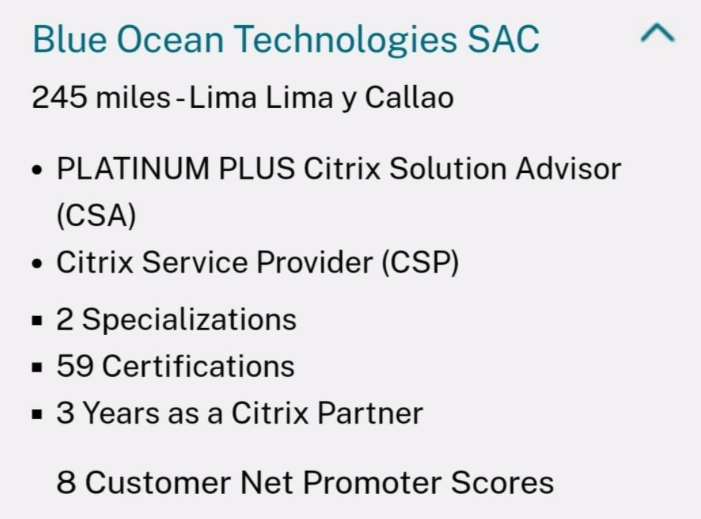 BlueOceanLatam's tweet photo. Blue Ocean Technologies alcanzó la categoría Citrix Platinum Plus!, muchas gracias a todo el equipo de Blue Ocean Technologies SAC!  ¡Gracias totales! @rgva @jhondamazo  #Teletrabajo  #TrabajoRemoto #CloudWorkspaceTransformation #Virtualización https://t.co/rJhHDYcJtG